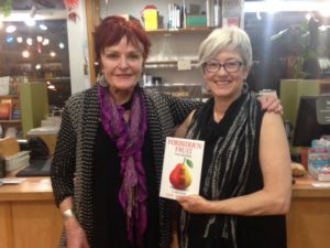 Gail with Kris Kleindiesnt, co-owner, Left Bank Books, St Louis, April 21, 2016